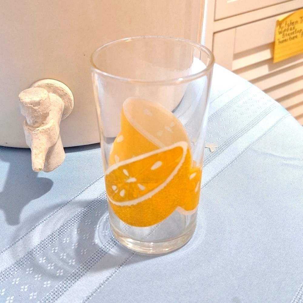 Libbey orange Glass